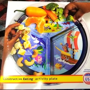- Constructive Eating Activity Plate - Fairy garden for kids